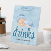 Blue Aqeeqah Baby boy drinks Sign 台座サイン (インサイチュ)