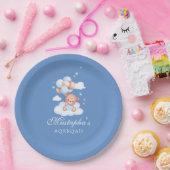 Blue Aqiqah Baby Boy Paper Plates ペーパープレート (パーティー)