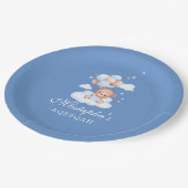 Blue Aqiqah Baby Boy Paper Plates ペーパープレート (アングル)