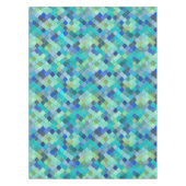 Blue Aqua Moroccan Mosaic テーブルクロス (正面)