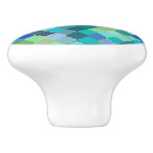 Blue Aqua Moroccan Mosaic Pattern セラミックノブ (側面)
