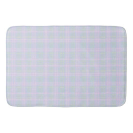  Blue Aqua Praire Plaid バスマット