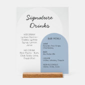 Blue Arch Wedding Bar Sign Custom Acrylic Display アクリルサイン (正面)