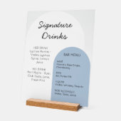 Blue Arch Wedding Bar Sign Custom Acrylic Display アクリルサイン (傾斜)