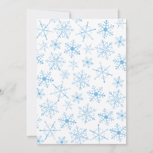 Blue Arctic Animals Birthday Invitation 招待状 (裏面)