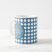 Blue Argyle Golf Pattern Country Club Coffee Mug コーヒーマグカップ (正面左)
