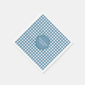 Blue Argyle Golf Pattern Paper Napkin スタンダードカクテルナプキン (角)