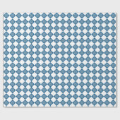 Blue Argyle Golf Pattern Wrapping Paper ラッピングペーパー (フラット)