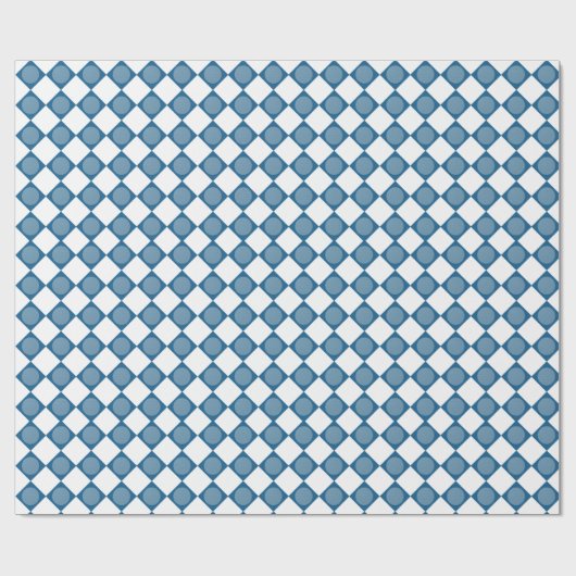 Blue Argyle Golf Pattern Wrapping Paper ラッピングペーパー (フラット)