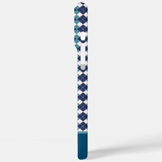 Blue Argyle Personalize Case-Mate iPhoneケース (裏面 / 左)