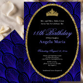 Blue Art Deco 18th Birthday Debut 招待状