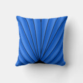 Blue Art Deco Fan Design クッション (裏面)