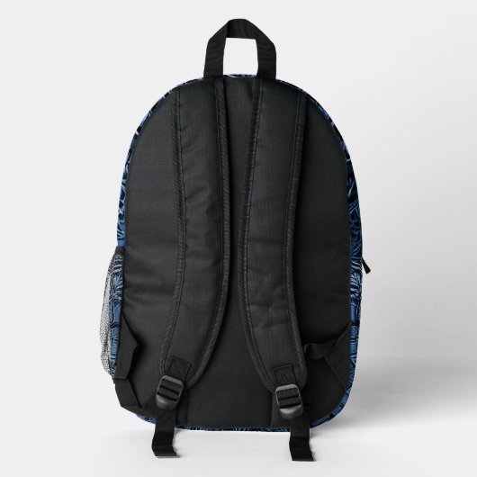 Blue Artistic Mandala Backpack プリントバックパック (裏面)