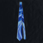 Blue Artsy Abstract Cool Colors Tie ネクタイ<br><div class="desc">This fun tie has my original graphic artwork - featuring my digital abstract painting and in an illustrated artsy style. The main color tones are light and dark blue. This tie is printed on front and back for a cohesive appearance. It would make a great gift for Father's Day, a...</div>