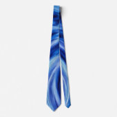 Blue Artsy Abstract Cool Colors Tie ネクタイ (正面)