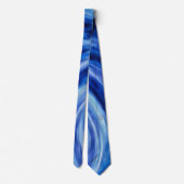 Blue Artsy Abstract Cool Colors Tie ネクタイ (裏面)