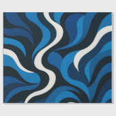 Blue Artsy Wrapping Paper ラッピングペーパー (フラット)