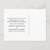 Blue Atomic Chalkboard日付ポストカードの保存 案内ポストカード (裏面)