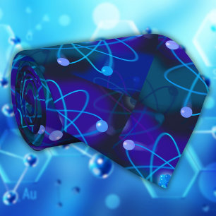 Blue Atomic Structure Science ネクタイ