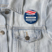 Blue Authorized Volunteer Election Campaign ID 缶バッジ (インサイチュ)