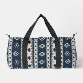 Blue Aztec Print Cut Sew Bag ダッフルバッグ