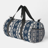 Blue Aztec Print Cut Sew Bag ダッフルバッグ (右コーナー)