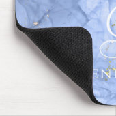 Blue Azure Waterカラーアルコールインクカスタマイズ可能 マウスパッド (コーナー)