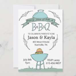 blue Baby BBQ invitation 招待状
