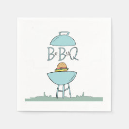 Blue Baby BBQ napkins スタンダードカクテルナプキン