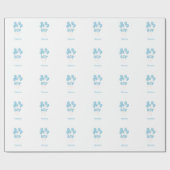 Blue Baby Boy Balloon Celebration  ラッピングペーパー (フラット)