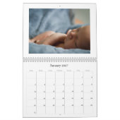 Blue Baby Boy Birth Announcement Calendar 2026 カレンダー (1月 2027)