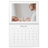 Blue Baby Boy Birth Announcement Calendar 2026 カレンダー (3月 2026)