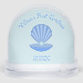 Blue Baby Boy Oyster shell and Pearl Baby Name (裏面)