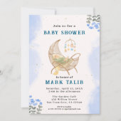 Blue Baby Boy Shower Invitation – Customizable 招待状 (正面)