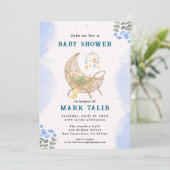 Blue Baby Boy Shower Invitation – Customizable 招待状 (スタンド正面)