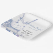 Blue Baby Bunny Baby Shower  ペーパープレート (傾斜あり)