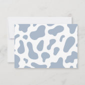 Blue Baby Clothesline Little Cowboy Baby Shower 招待状 (裏面)