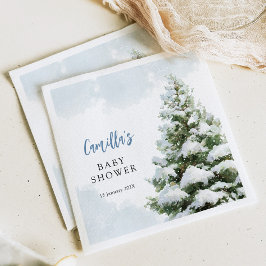 Blue Baby It's Cold Outside Baby Shower スタンダードカクテルナプキン