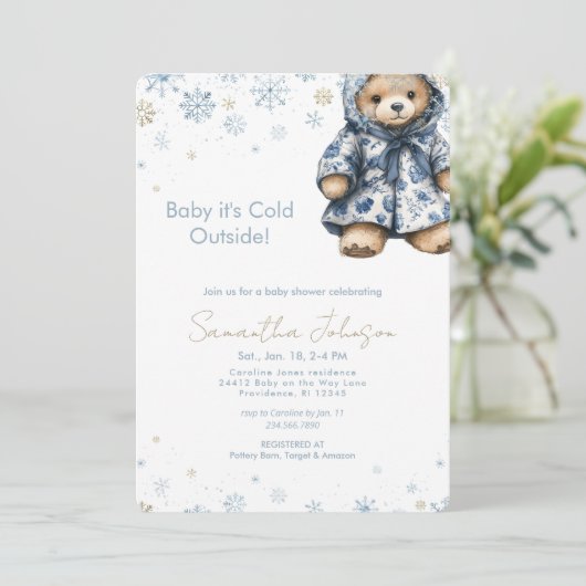 Blue Baby It's Cold Outside Teddy Bear 招待状 (スタンド正面)