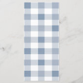 Blue Baby Shoes Gingham Boy Booties Baby Shower メニュー (裏面)