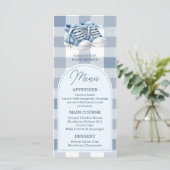 Blue Baby Shoes Gingham Boy Booties Baby Shower メニュー (スタンド正面)