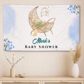 Blue Baby Shower Banner – Custom Name & Event  横断幕