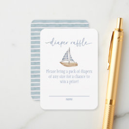 Blue Baby Shower Book for Baby Card エンクロージャーカード