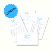 Blue Baby Shower Diaper Raffle Card – Printable 名刺