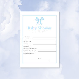 Blue Baby Shower Hopes & Wishes for Baby – Print レターヘッド