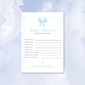 Blue Baby Shower Hopes & Wishes for Baby – Print レターヘッド
