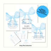 Blue Baby Shower Invitation – Editable Template