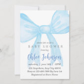 Blue Baby Shower Invitation – Editable Template (正面)