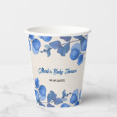 Blue Baby Shower paper cup – Custom Name & Event  紙コップ (正面)