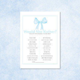 Blue Baby Shower Would She Rather Game – Printable レターヘッド